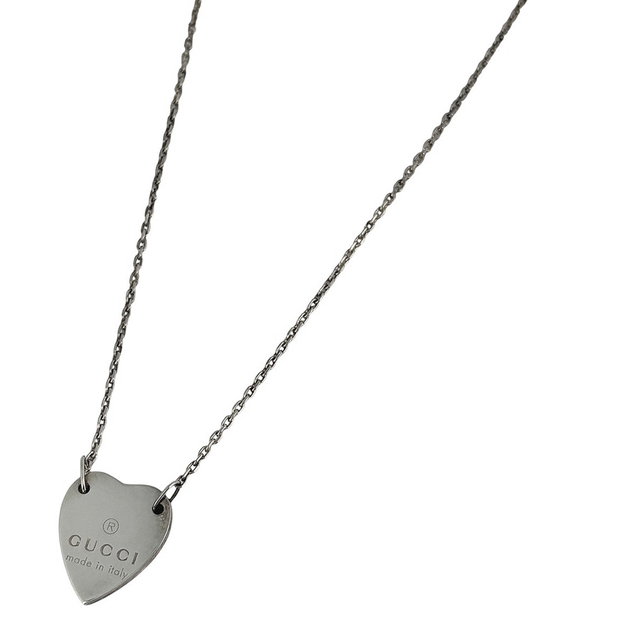 Gucci Gucci Heart Necklace Pendant Sterling Silver 925 Women's